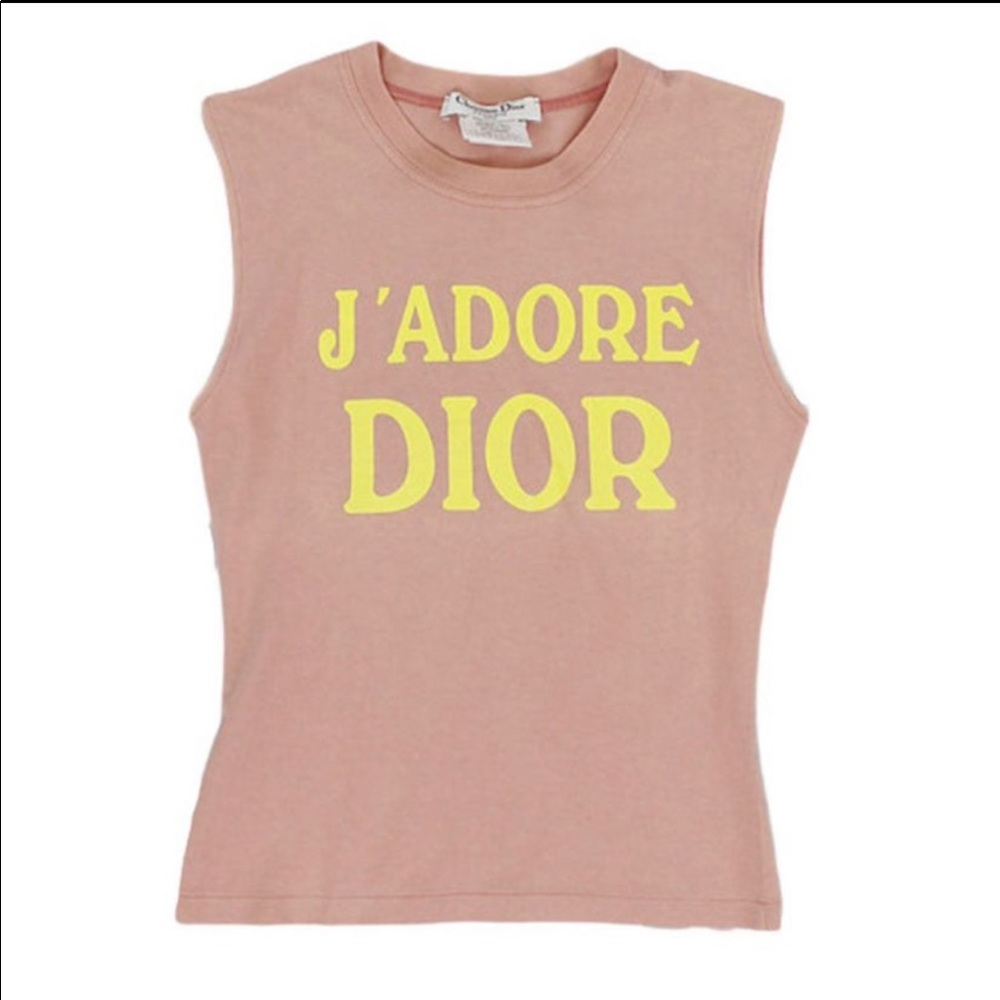 🤎💛Dior nude/beige & yellow sleeveless top
